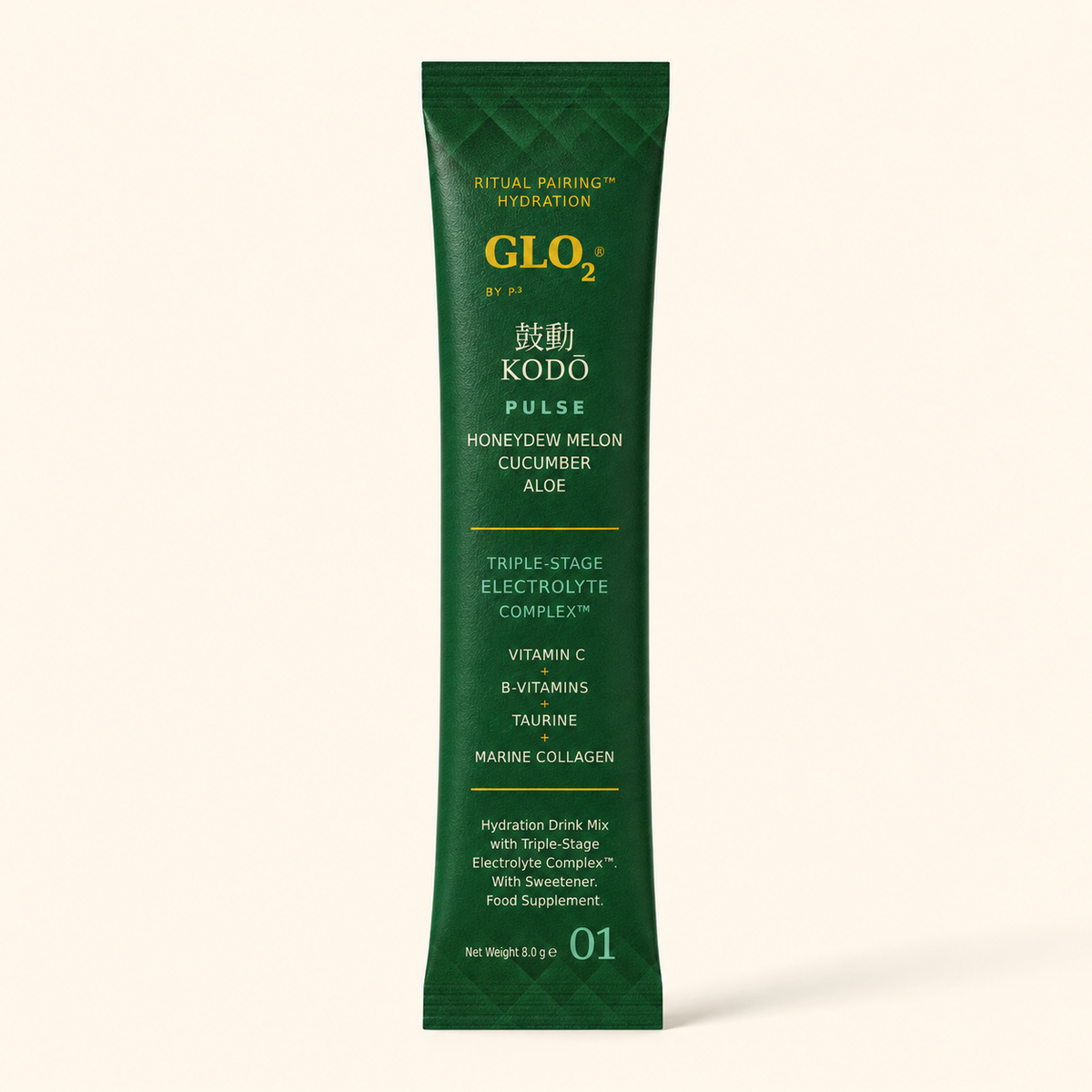 GLO₂ KODŌ Pulse stick pack, clean e-commerce background